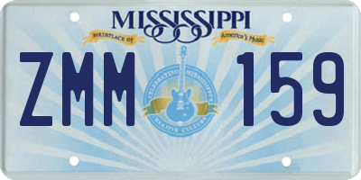 MS license plate ZMM159