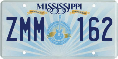 MS license plate ZMM162