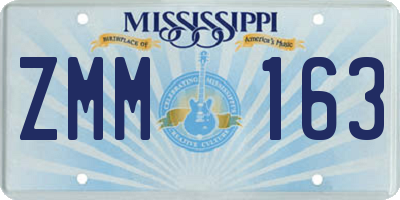 MS license plate ZMM163