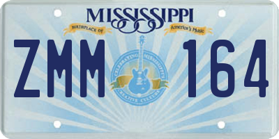MS license plate ZMM164