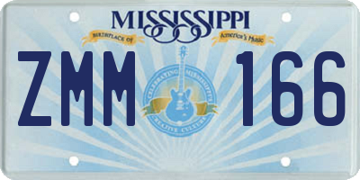 MS license plate ZMM166