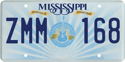 MS license plate ZMM168