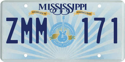 MS license plate ZMM171