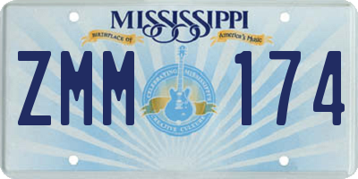 MS license plate ZMM174