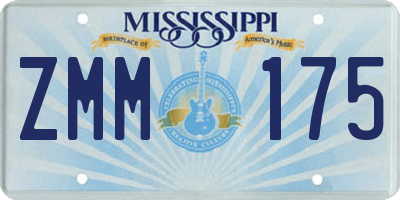MS license plate ZMM175