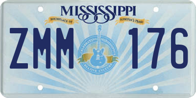 MS license plate ZMM176