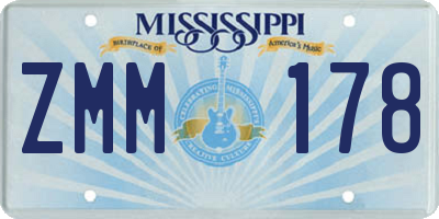 MS license plate ZMM178