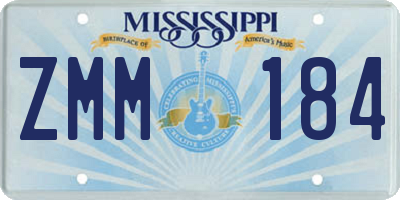 MS license plate ZMM184