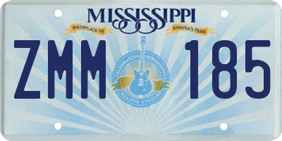 MS license plate ZMM185