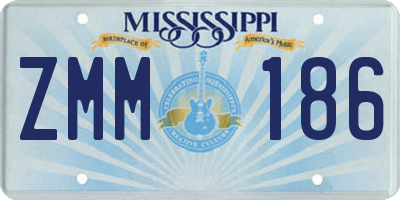 MS license plate ZMM186