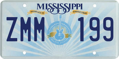 MS license plate ZMM199