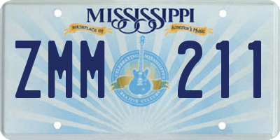 MS license plate ZMM211