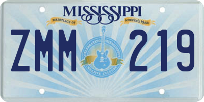 MS license plate ZMM219