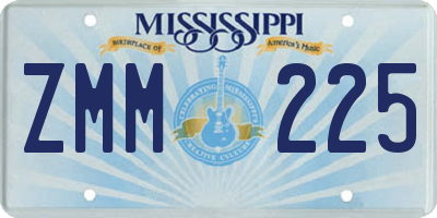 MS license plate ZMM225