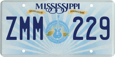 MS license plate ZMM229