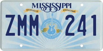 MS license plate ZMM241