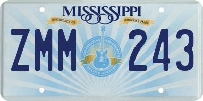 MS license plate ZMM243