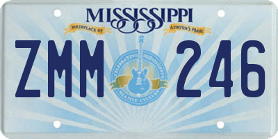 MS license plate ZMM246