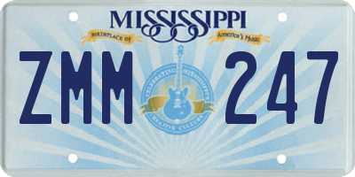 MS license plate ZMM247