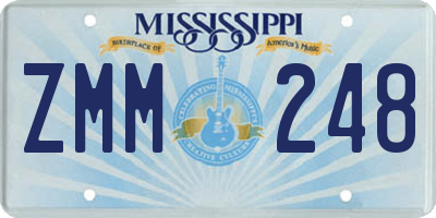 MS license plate ZMM248