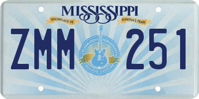 MS license plate ZMM251