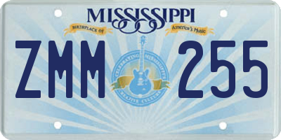 MS license plate ZMM255