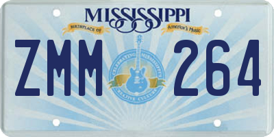 MS license plate ZMM264