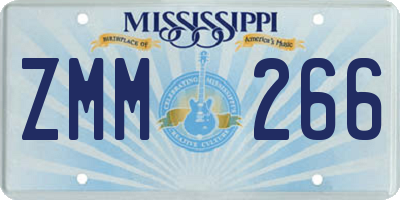 MS license plate ZMM266