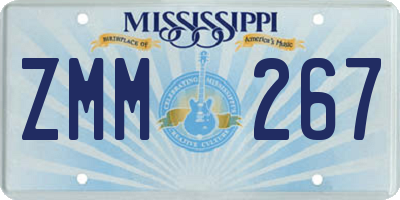 MS license plate ZMM267