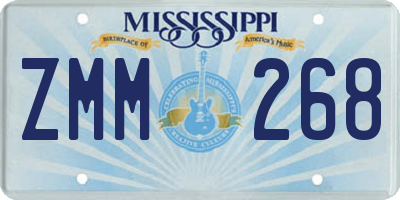 MS license plate ZMM268