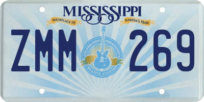 MS license plate ZMM269