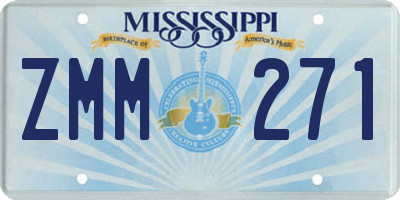 MS license plate ZMM271