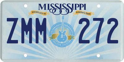 MS license plate ZMM272