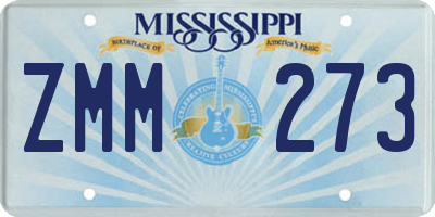 MS license plate ZMM273