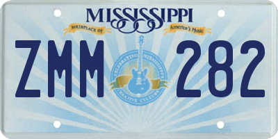 MS license plate ZMM282