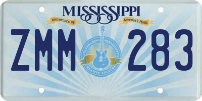 MS license plate ZMM283