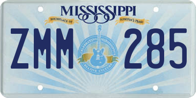MS license plate ZMM285