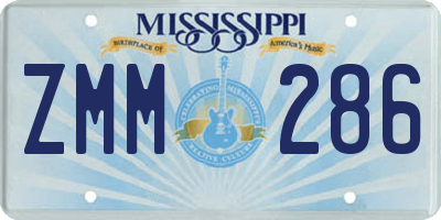 MS license plate ZMM286