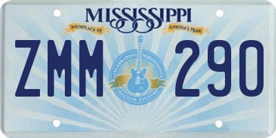 MS license plate ZMM290