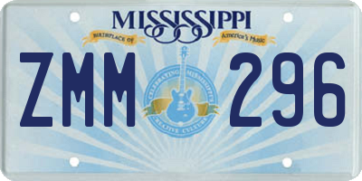 MS license plate ZMM296