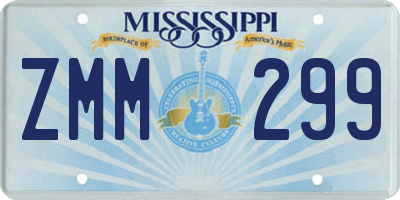 MS license plate ZMM299
