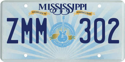 MS license plate ZMM302
