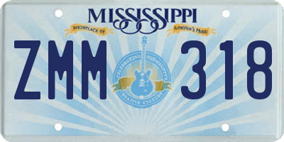 MS license plate ZMM318