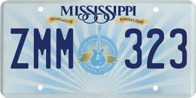 MS license plate ZMM323