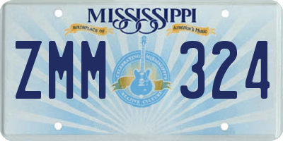 MS license plate ZMM324