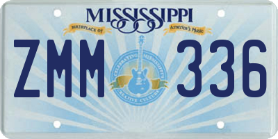MS license plate ZMM336