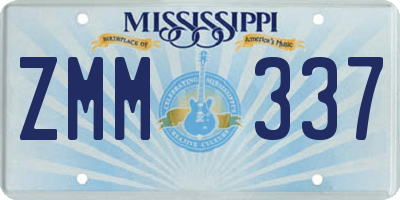 MS license plate ZMM337