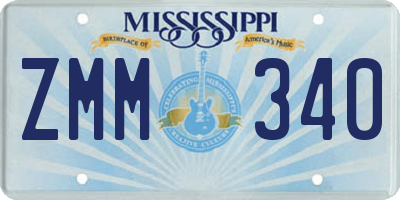 MS license plate ZMM340