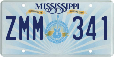 MS license plate ZMM341