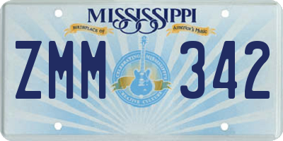 MS license plate ZMM342